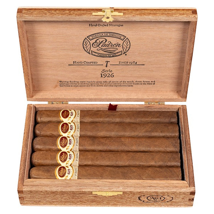 Open box of 24 Padron 1926 Series No. 1 Natural cigars