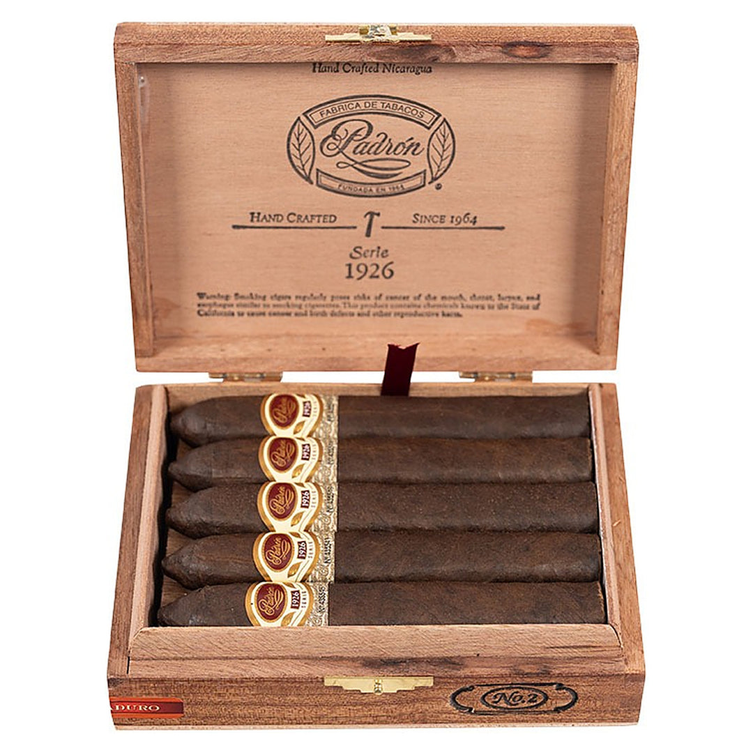 Open box of 24 Padron 1926 Series No. 2 Maduro cigars