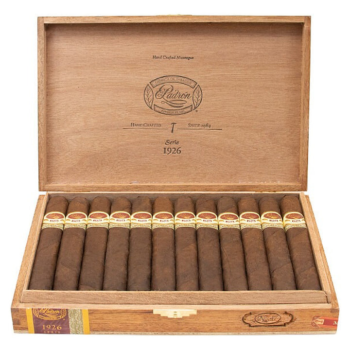 Open box of 24 Padron 1926 Series No. 47 Maduro cigars