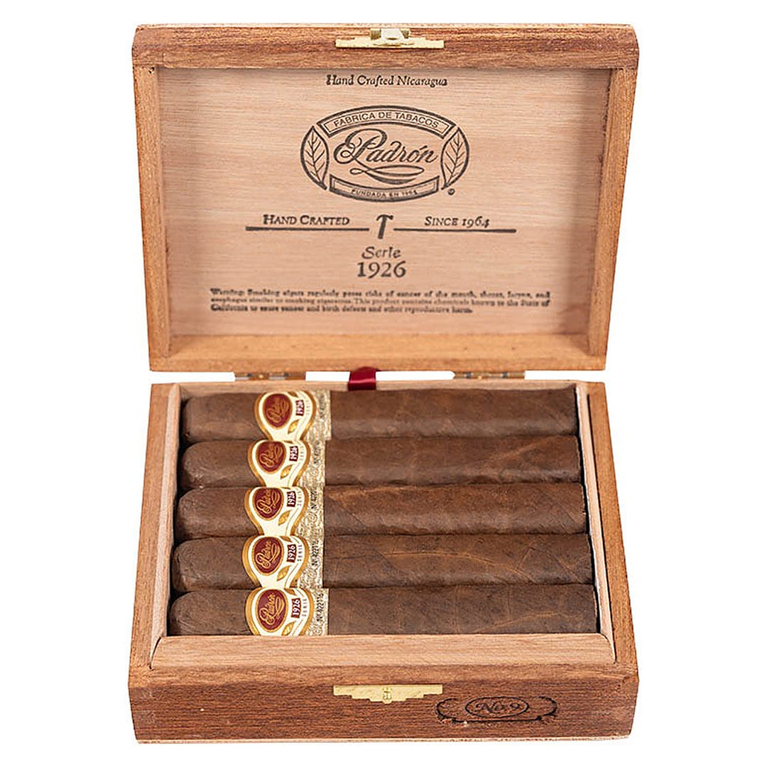 Open box of 24 Padron 1926 Series No. 9 Natural cigars