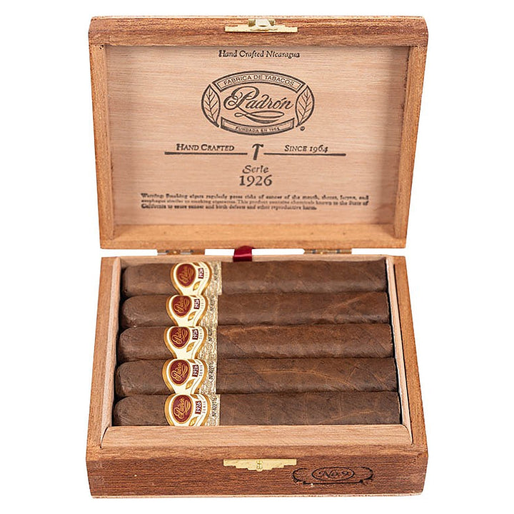 Open box of 24 Padron 1926 Series No. 9 Natural cigars