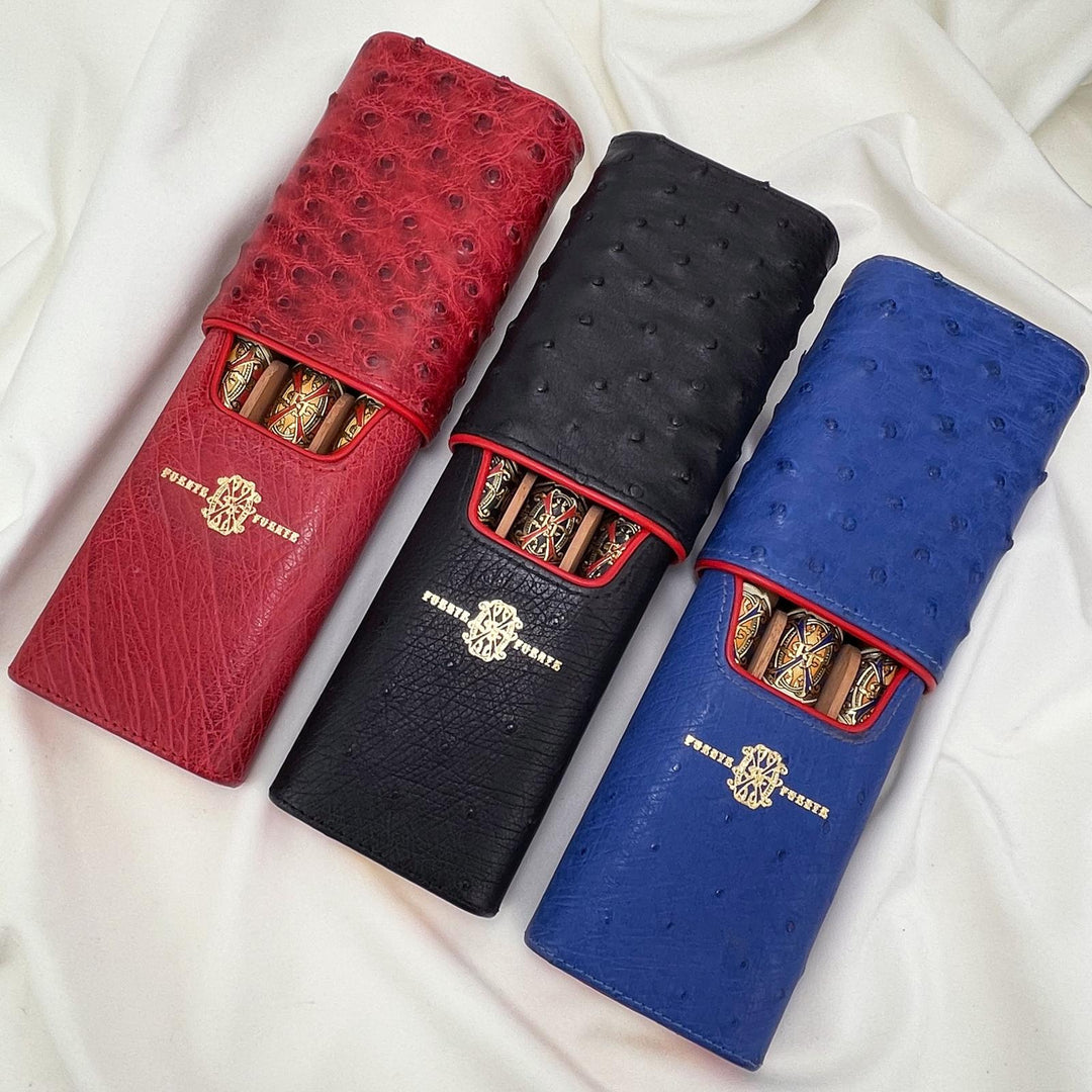Brizard & Co. x Opus X Les Chaines De L'Amour Maccarrone Collaboration Cigar case + Opus X Cigars - Red Ostrich