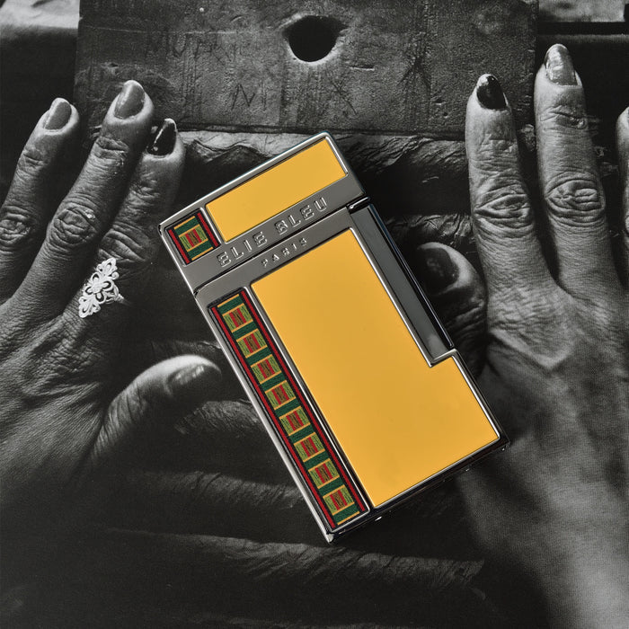 Elie Bleu J14 Diamond Jet Flame Pocket Lighter - Yellow EBJ1454