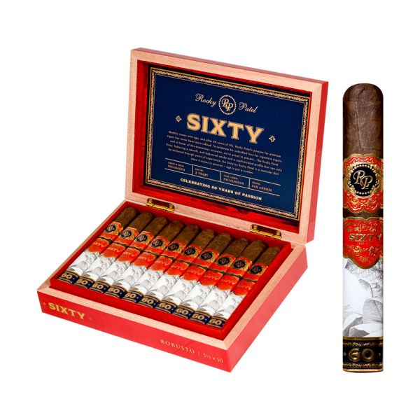 Rocky Patel Sixty Robusto Cigar (5.5" x 50) - Premium Craftsmanship & Rich Flavor