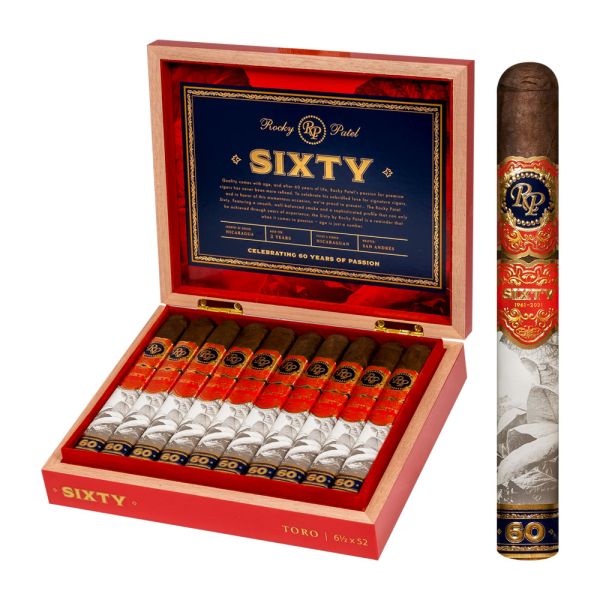 Rocky Patel Sixty Toro Cigars - Premium 6.5" x 52 Smokes