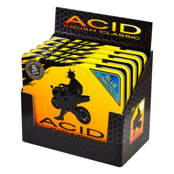 Acid Krush Cigarillos Classic Blue Connecticut Tin 4.0" x 32