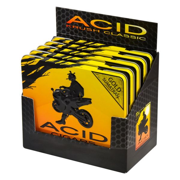 Acid Krush Cigarillos Classic Gold Sumatra Tin (4.0" x 32)