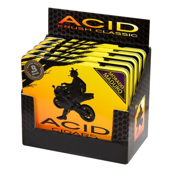 Acid Krush Cigarillos Morado Tin (4.0" x 32), Aromatic Smoke