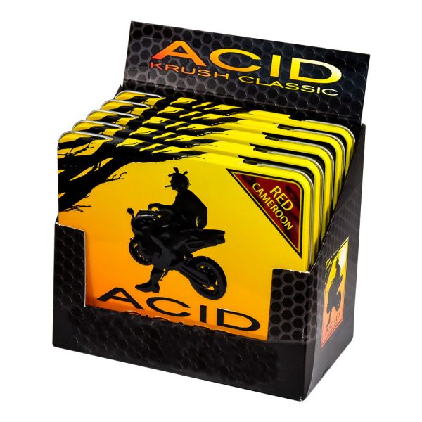 Acid Krush Cigarillos Red Cameroon Tin (4.0" x 32)