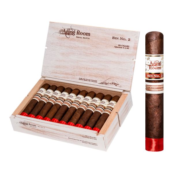 Indulge in the rich flavors of the Aging Room Bin No. 2 Grande. A premium cigar crafted for those who appreciate a sophisticated smoking experience.