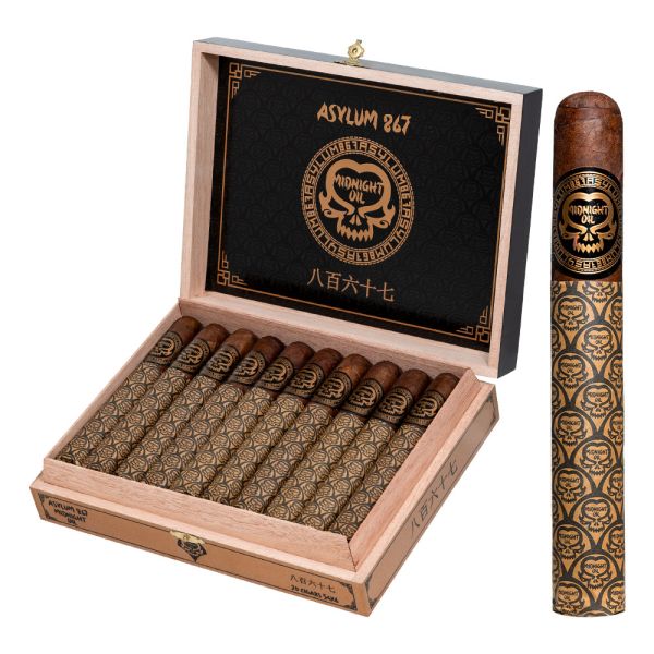 Asylum 867 Midnight Oil (Toro) (6.0" x 54) | Dark Ecuadorian Habano Wrapper | Bold Smoke