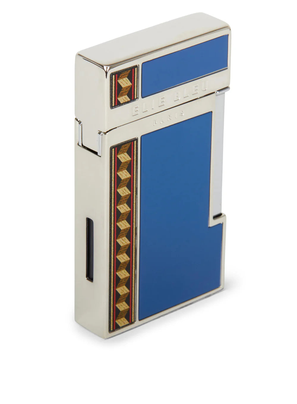 Elie Bleu "Diamond Jetflame & Alba Marquetry" Pocket Lighter - Blue EBJ1452