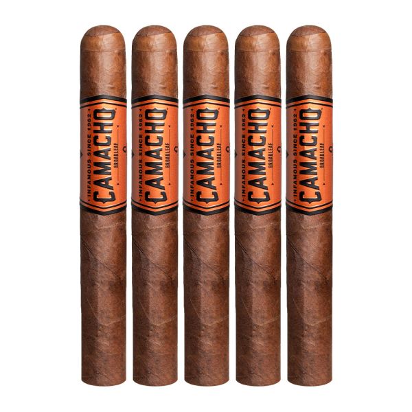 Handcrafted Camacho Broadleaf Toro Cigars - 6.0" x 50