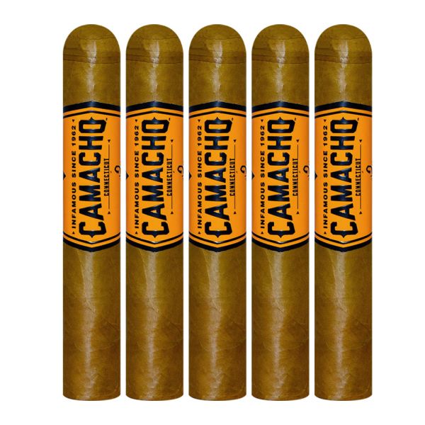 Smooth & Flavorful Camacho Connecticut Robusto Cigars | 5.0" x 50