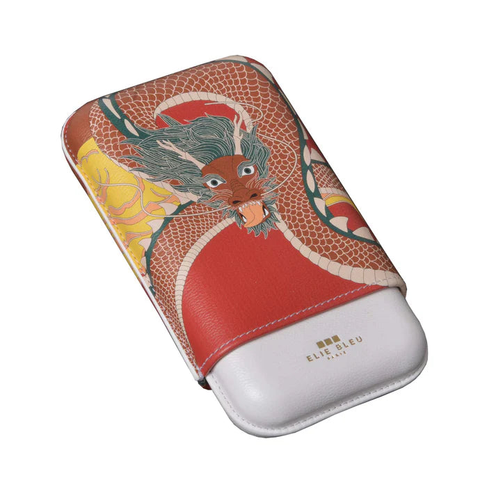 Elie Bleu Dragon Cigar Case LE (3 Cigars)