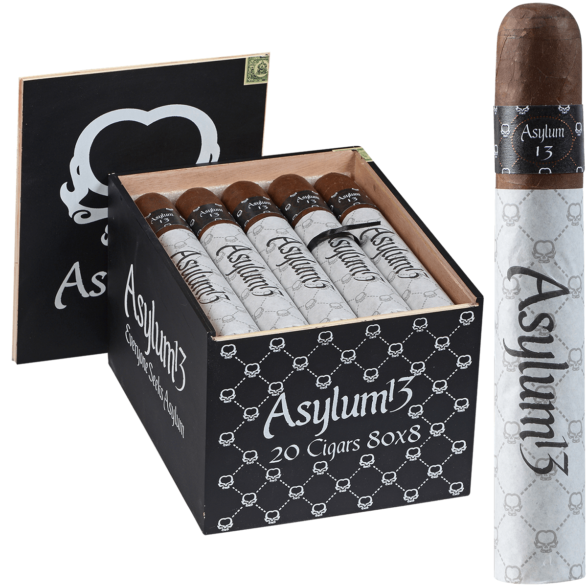 Asylum 13 Eighty Maduro (Gordo) (6.0" x 80) | Intense Pepper, Cedar & Espresso Flavors