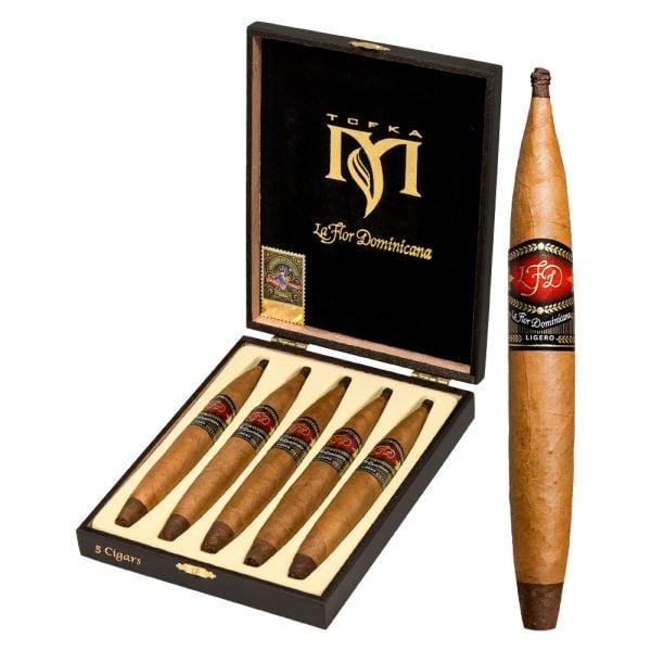 La Flor Dominicana (LFD) Ligero TCFKA-M Natural (Perfecto) (7.0" x 55)