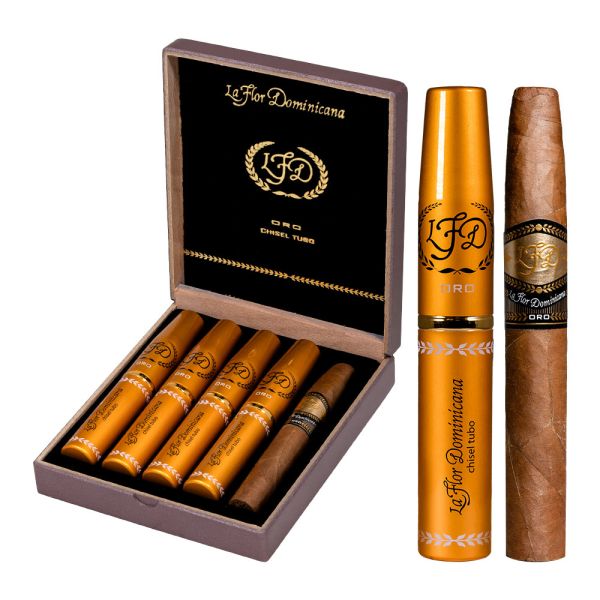 La Flor Dominicana Oro Chisel Tubo (Chisel) (6.0" x 54)