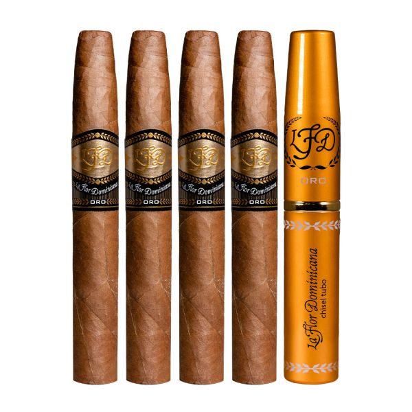 La Flor Dominicana Oro Chisel Tubo (Chisel) (6.0" x 54)