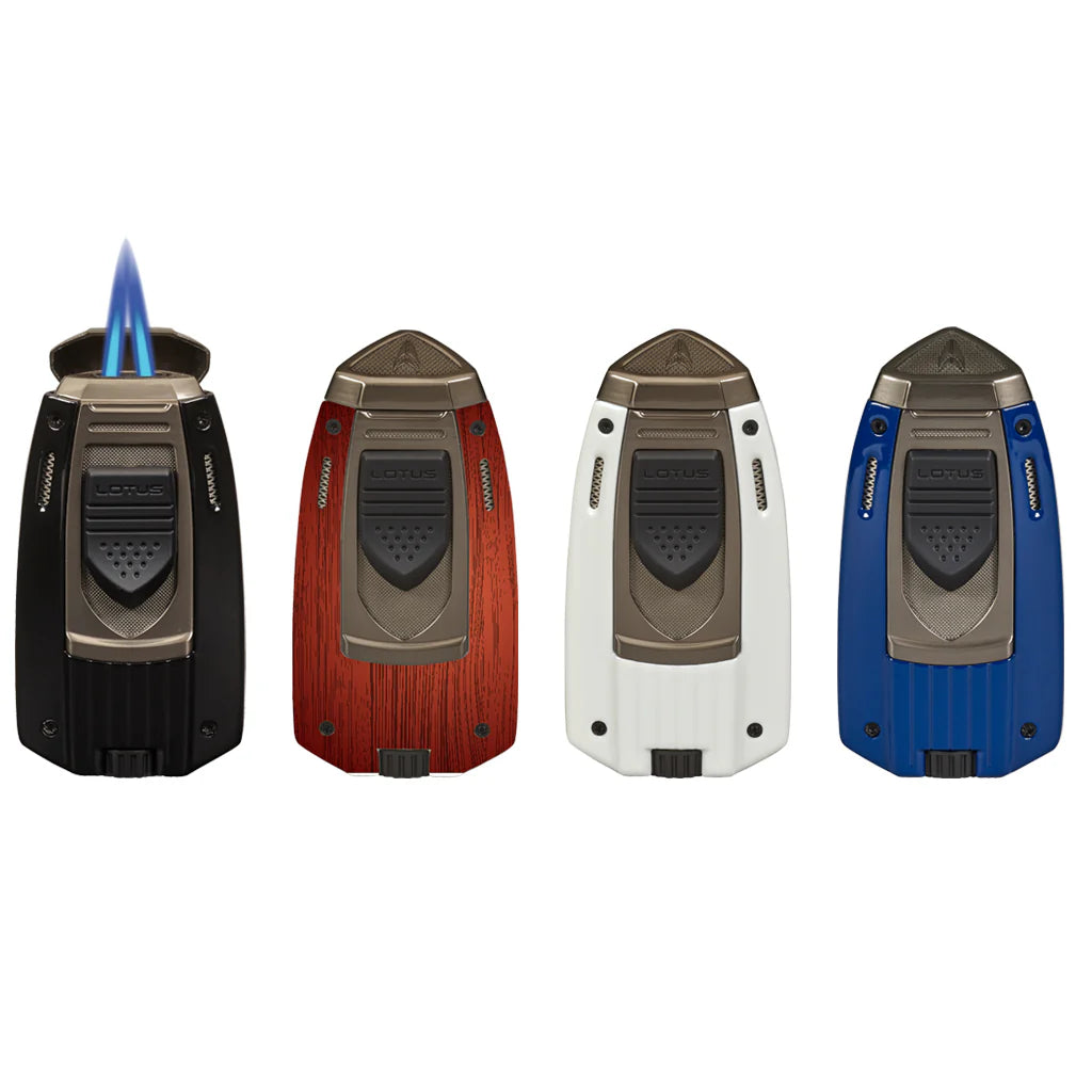 Lotus MARINER Twin Pinpoint Torch Lighter - Blue & Gunmetal