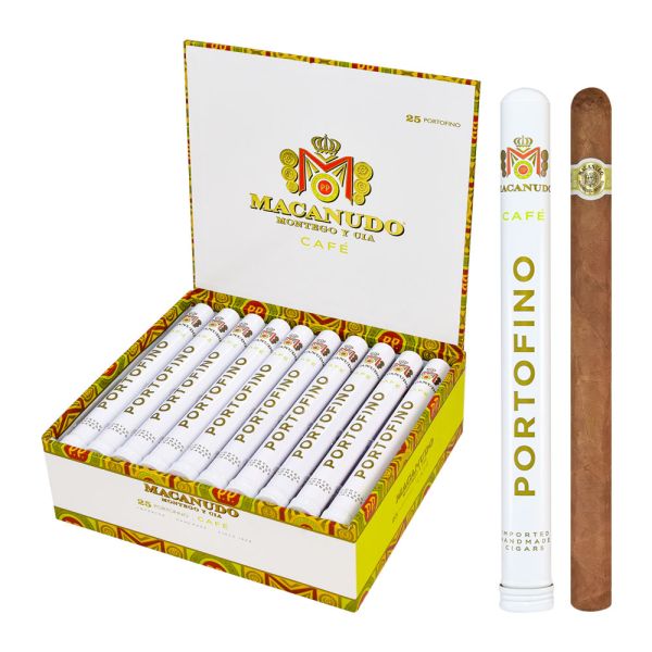 Macanudo Cafe Portofino Tubo Churchill | Smooth Premium Cigar | Elegant Smoke