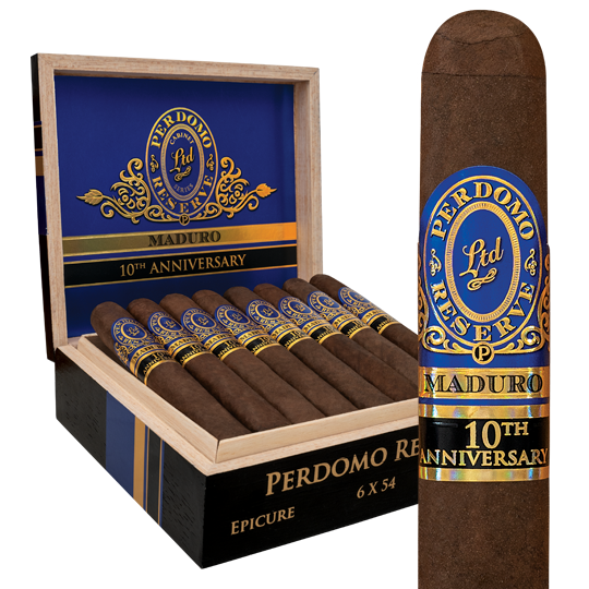 Perdomo 10th Anniversary Maduro Figurado Cigar – 4.75" x 56