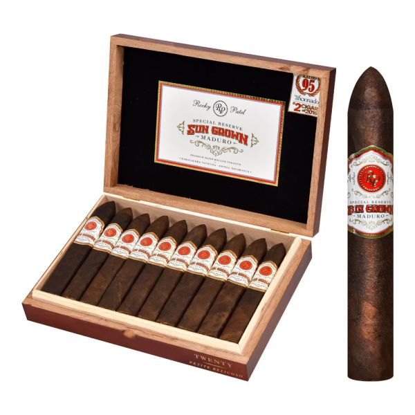 Rocky Patel Sun Grown Maduro Petite Belicoso - Premium Cigar (5.5" x 52)