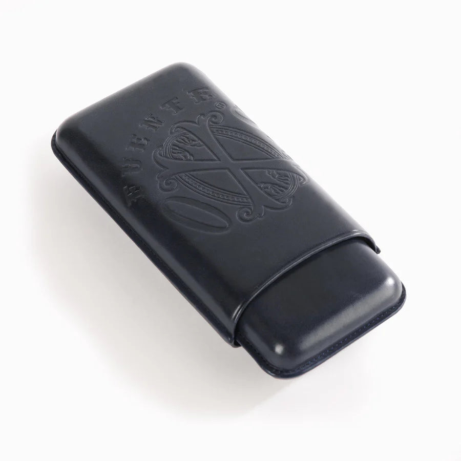 The Opus X Society Leather 3 Cigars Case - Dark Blue