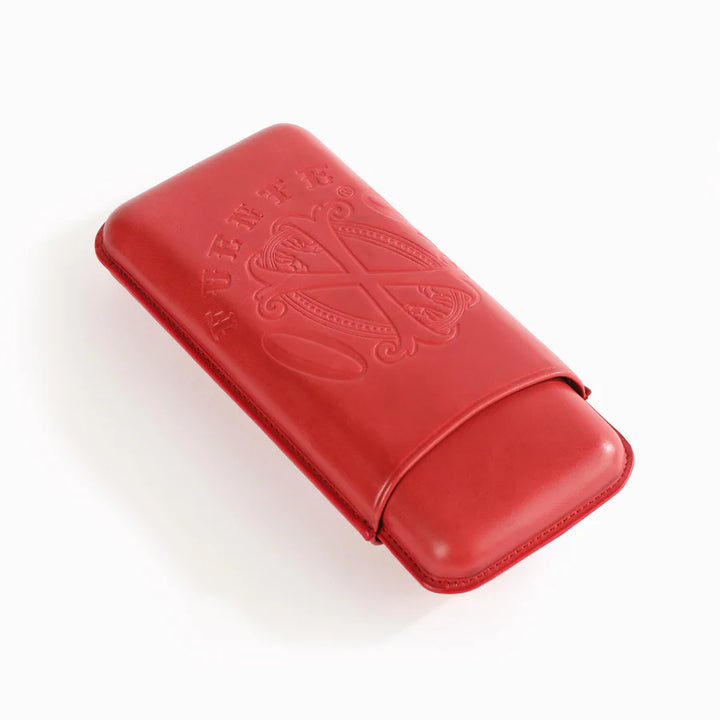 The Opus X Society Leather 3 Cigars Case - Red