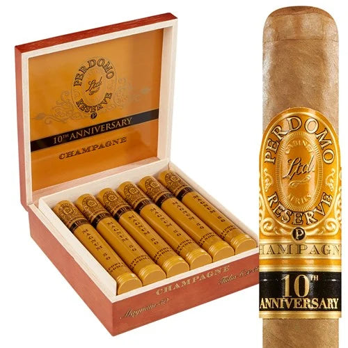 Perdomo 10th Anniversary Champagne Magnum Reserve (Toro Tubo) (6.0" x 50) Cigar