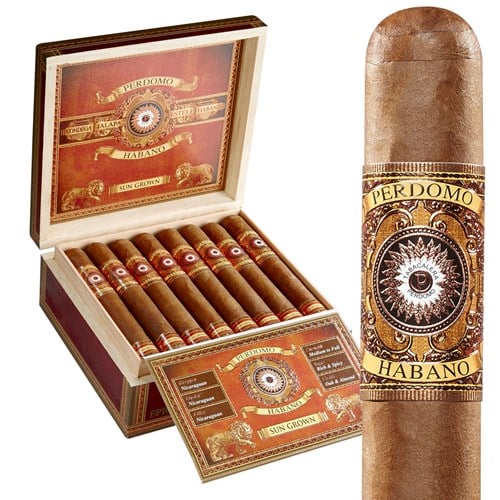 Perdomo Habano Bourbon Barrel Aged Sungrown Churchill Cigar (7.0" x 54)