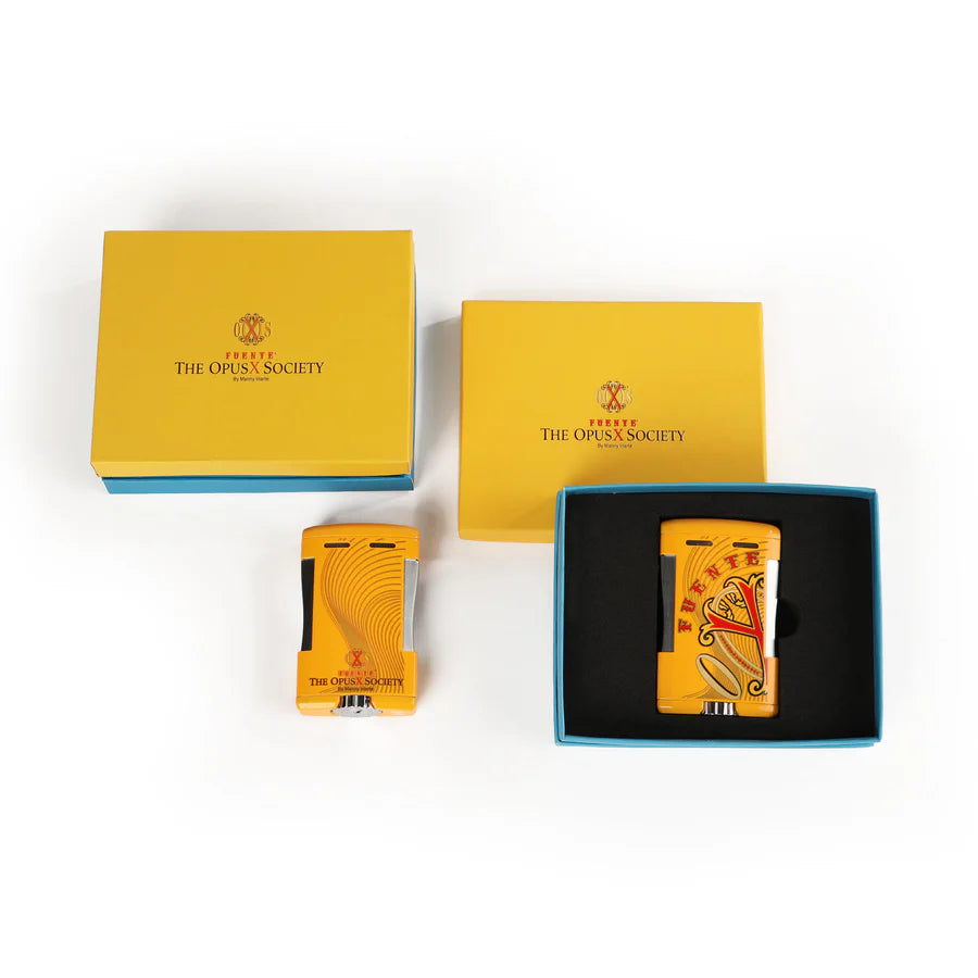 The Opus X Society Table Top Lighter - Yellow